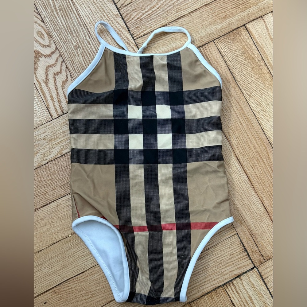 Burberry Beige and Black Striped Garment